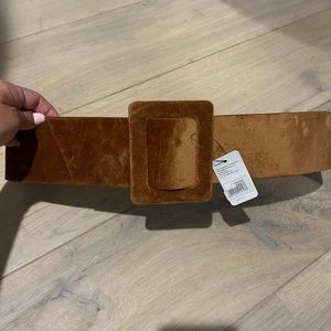 Velvet faux leather belt adjustable size large